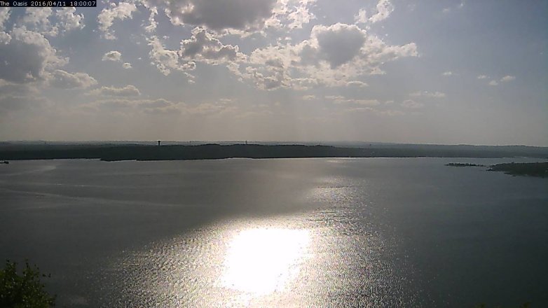 Lake Travis webcam, April 11, 2016 5:05 PM CT