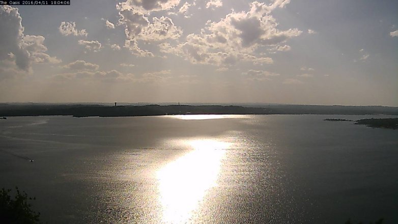 Lake Travis webcam, April 11, 2016 5:10 PM CT