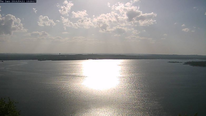 Lake Travis webcam, April 11, 2016 5:15 PM CT