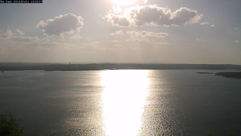 Lake Travis webcam, April 11, 2016 5:25 PM CT