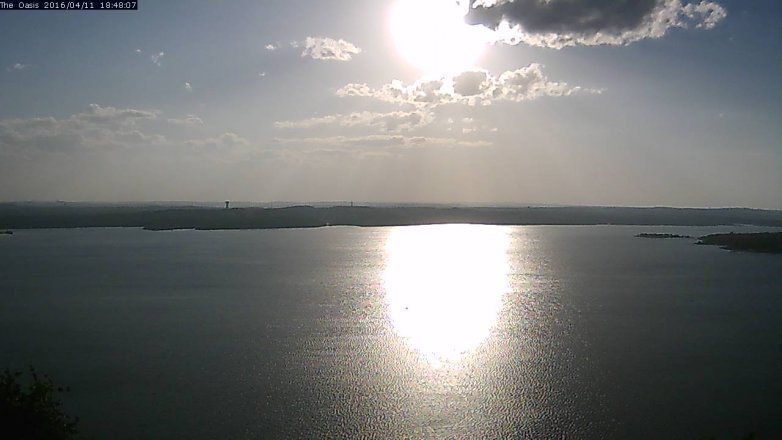 Lake Travis webcam, April 11, 2016 5:55 PM CT