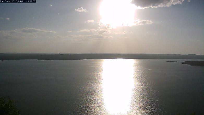 Lake Travis webcam, April 11, 2016 6:00 PM CT