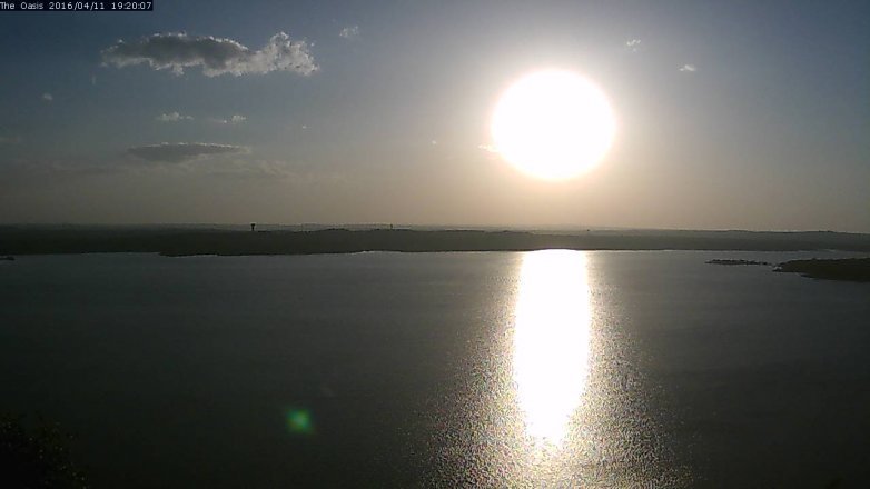 Lake Travis webcam, April 11, 2016 6:25 PM CT