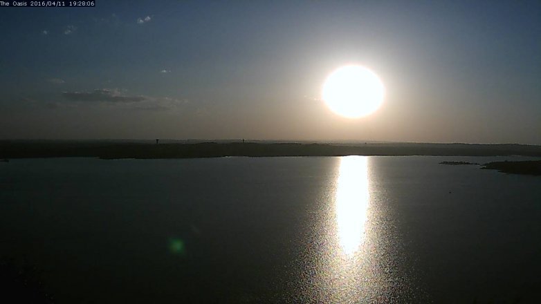 Lake Travis webcam, April 11, 2016 6:35 PM CT