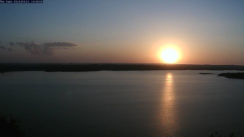 Lake Travis webcam, April 11, 2016 6:55 PM CT