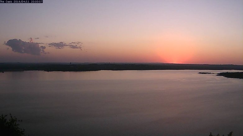Lake Travis webcam, April 11, 2016 7:05 PM CT