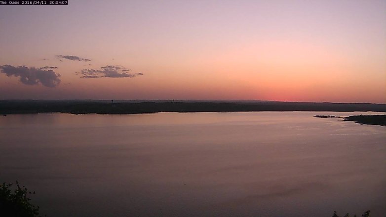Lake Travis webcam, April 11, 2016 7:10 PM CT