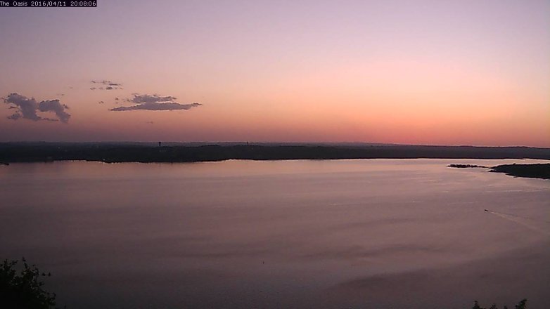 Lake Travis webcam, April 11, 2016 7:15 PM CT