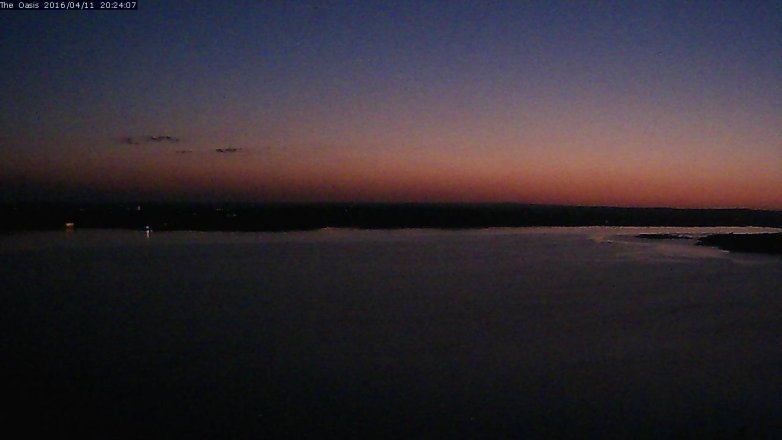 Lake Travis webcam, April 11, 2016 7:30 PM CT