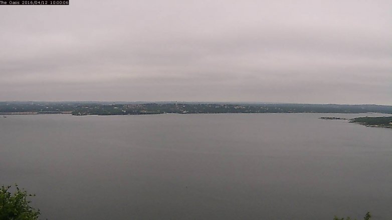 Lake Travis webcam, April 12, 2016 9:05 AM CT