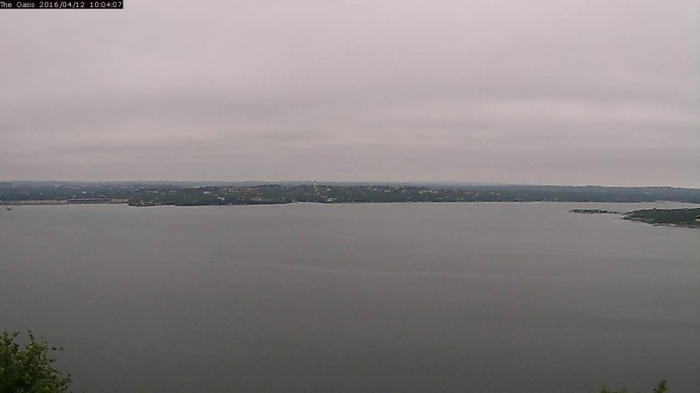 Lake Travis webcam, April 12, 2016 9:10 AM CT