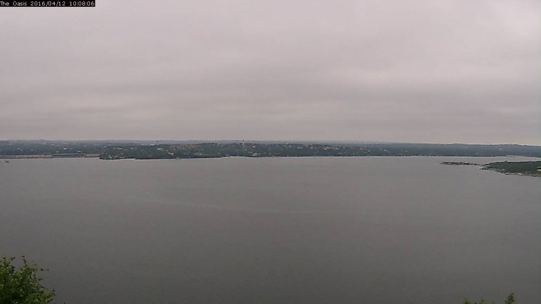 Lake Travis webcam, April 12, 2016 9:15 AM CT