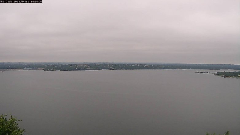 Lake Travis webcam, April 12, 2016 9:20 AM CT