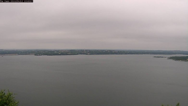 Lake Travis webcam, April 12, 2016 9:45 AM CT