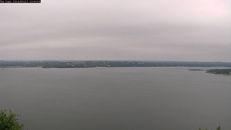 Lake Travis webcam, April 12, 2016 9:50 AM CT
