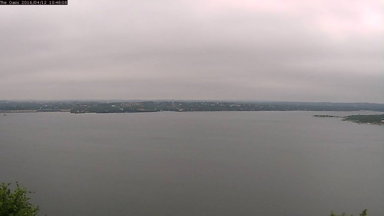 Lake Travis webcam, April 12, 2016 9:55 AM CT