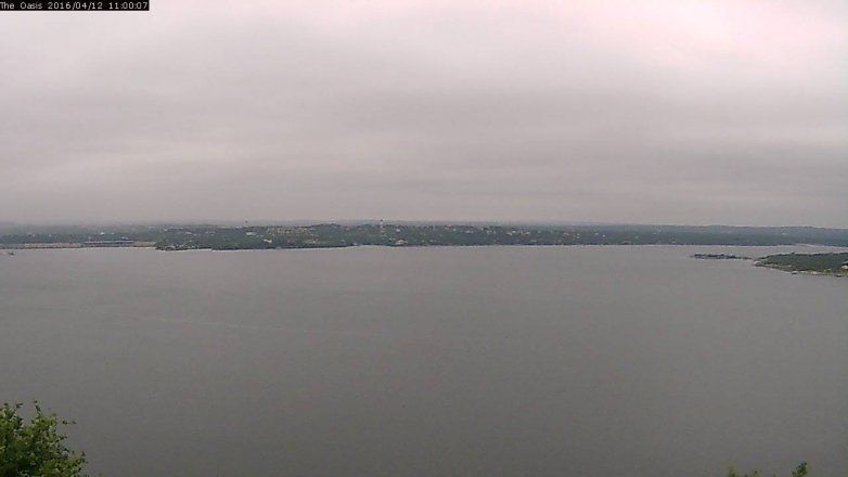 Lake Travis webcam, April 12, 2016 10:05 AM CT