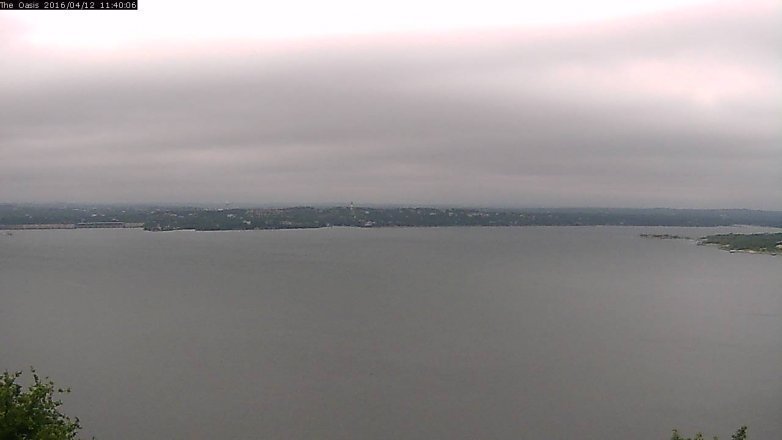 Lake Travis webcam, April 12, 2016 10:45 AM CT