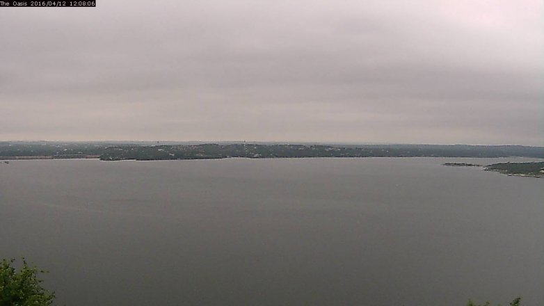 Lake Travis webcam, April 12, 2016 11:15 AM CT