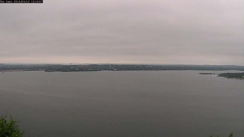 Lake Travis webcam, April 12, 2016 11:25 AM CT