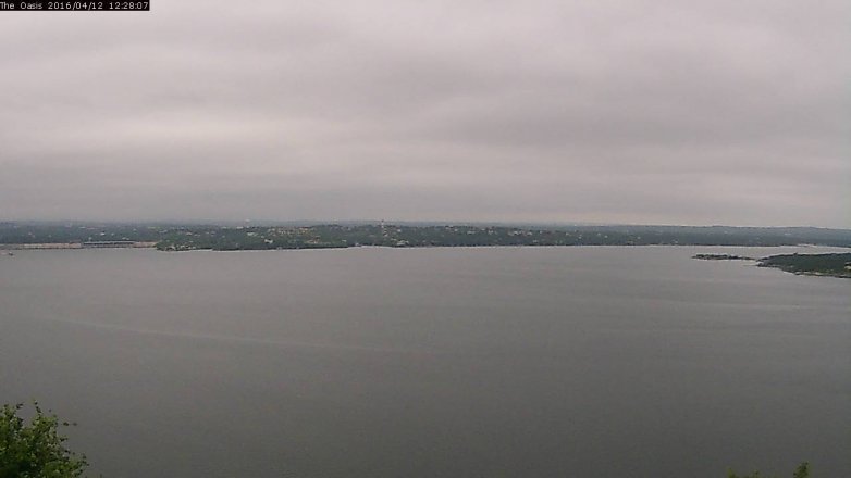 Lake Travis webcam, April 12, 2016 11:35 AM CT
