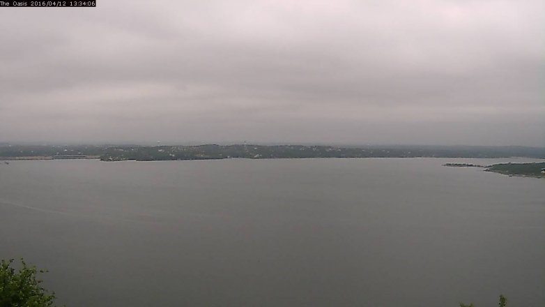 Lake Travis webcam, April 12, 2016 12:40 PM CT