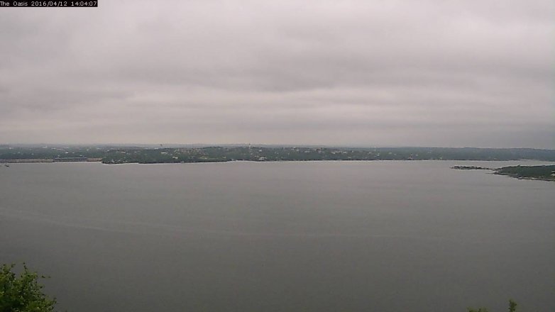 Lake Travis webcam, April 12, 2016 1:10 PM CT