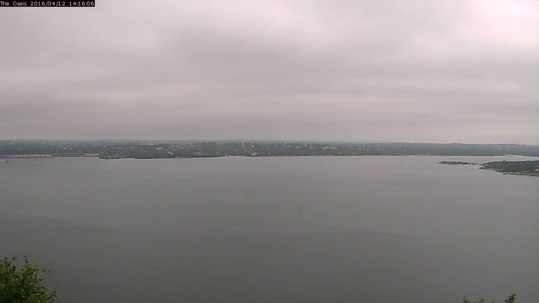 Lake Travis webcam, April 12, 2016 1:25 PM CT