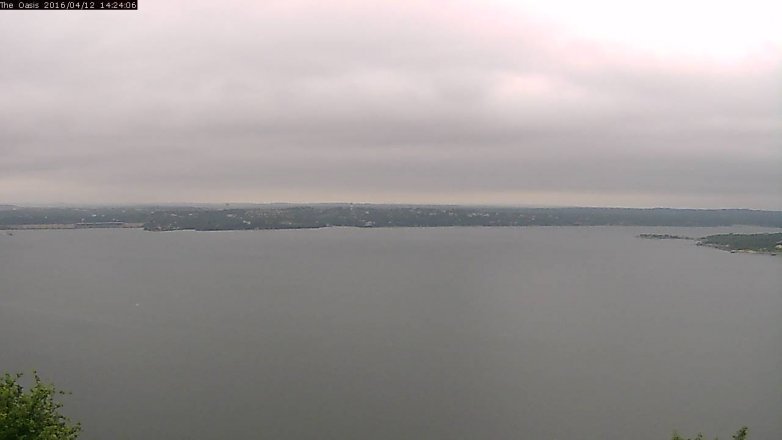 Lake Travis webcam, April 12, 2016 1:30 PM CT
