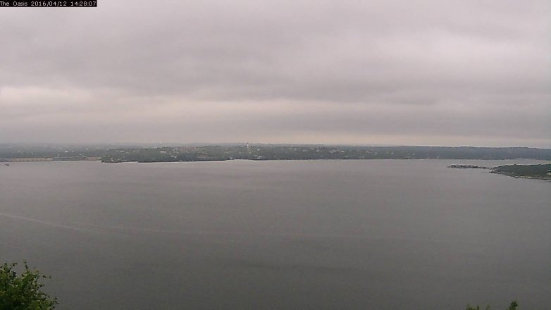 Lake Travis webcam, April 12, 2016 1:35 PM CT
