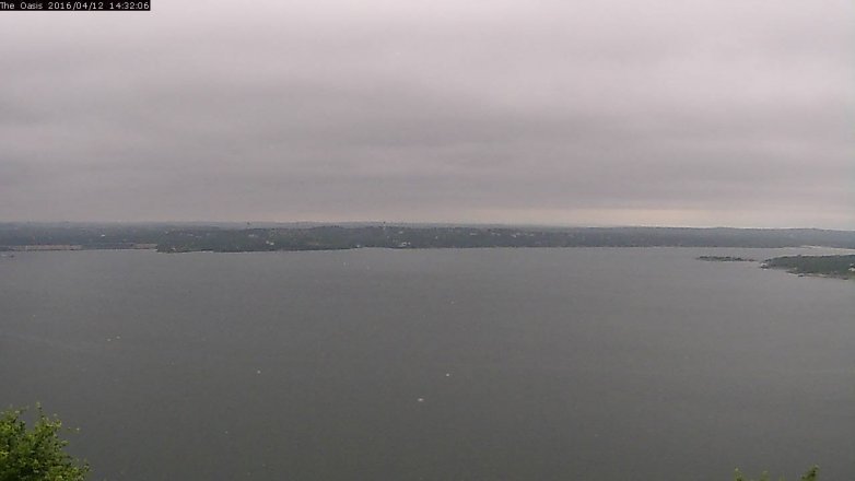 Lake Travis webcam, April 12, 2016 1:40 PM CT