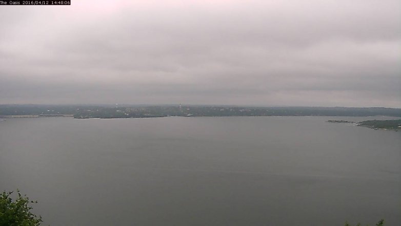 Lake Travis webcam, April 12, 2016 1:55 PM CT