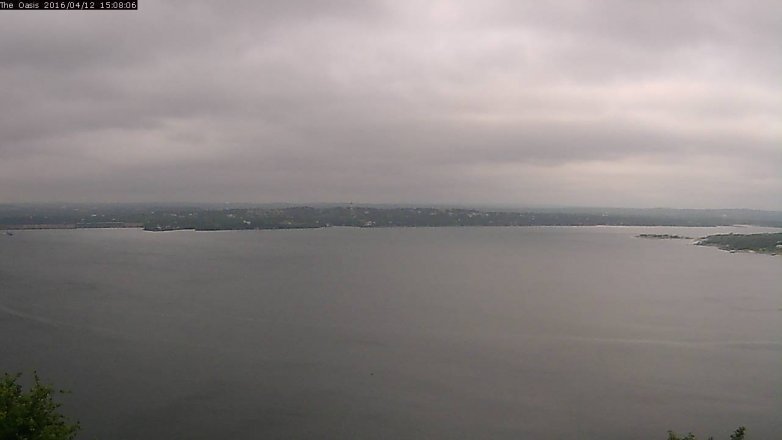 Lake Travis webcam, April 12, 2016 2:15 PM CT
