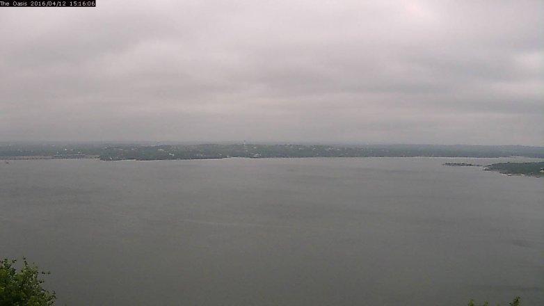 Lake Travis webcam, April 12, 2016 2:25 PM CT