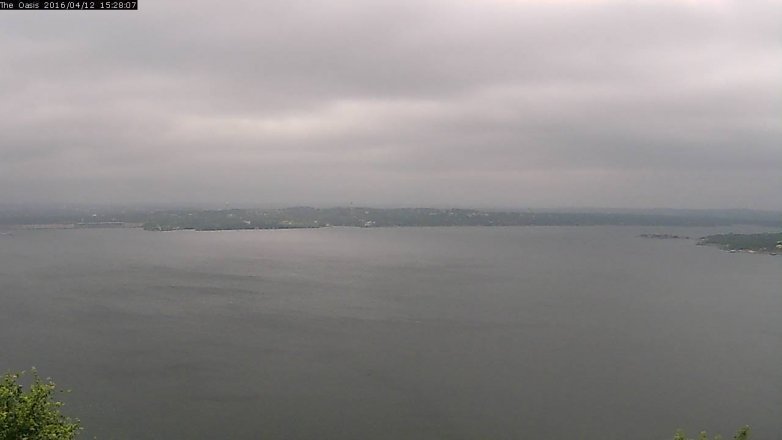 Lake Travis webcam, April 12, 2016 2:35 PM CT