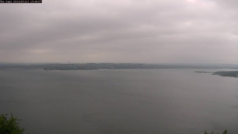 Lake Travis webcam, April 12, 2016 2:55 PM CT