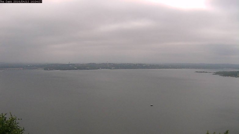 Lake Travis webcam, April 12, 2016 3:10 PM CT