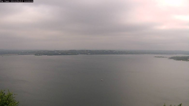 Lake Travis webcam, April 12, 2016 3:15 PM CT
