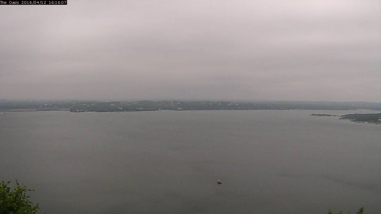 Lake Travis webcam, April 12, 2016 3:25 PM CT