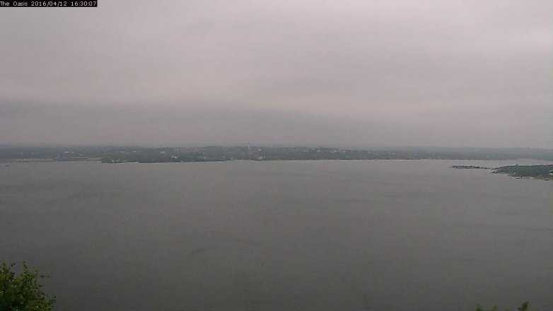 Lake Travis webcam, April 12, 2016 3:35 PM CT