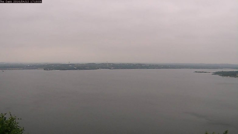 Lake Travis webcam, April 12, 2016 4:25 PM CT