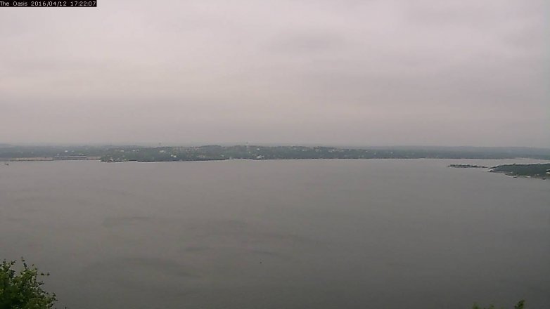Lake Travis webcam, April 12, 2016 4:30 PM CT