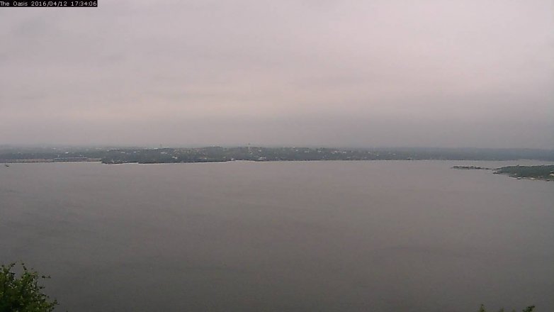 Lake Travis webcam, April 12, 2016 4:40 PM CT