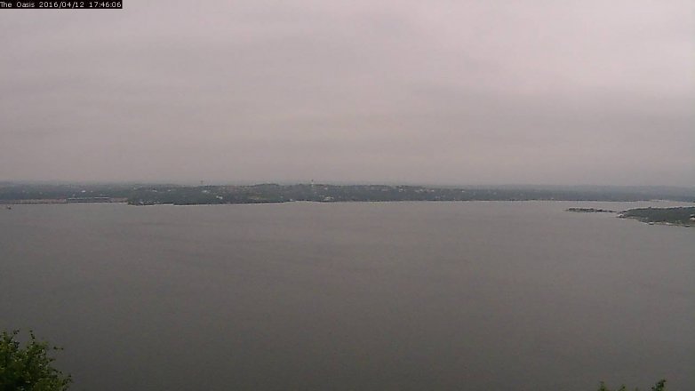 Lake Travis webcam, April 12, 2016 4:55 PM CT