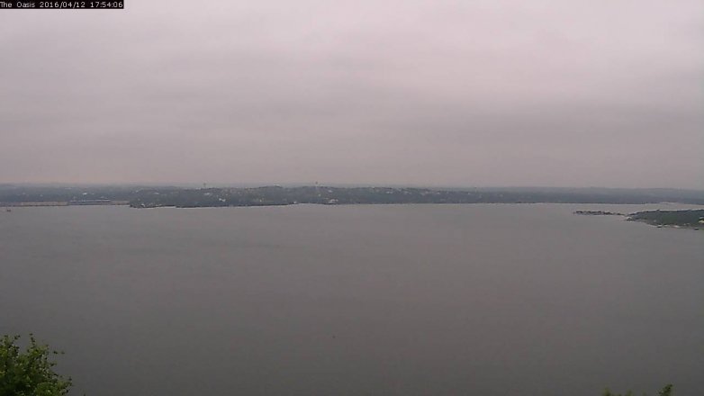 Lake Travis webcam, April 12, 2016 5:00 PM CT