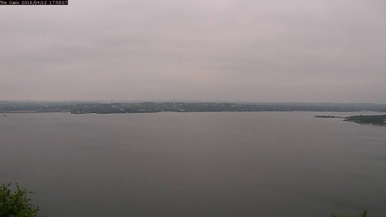 Lake Travis webcam, April 12, 2016 5:05 PM CT