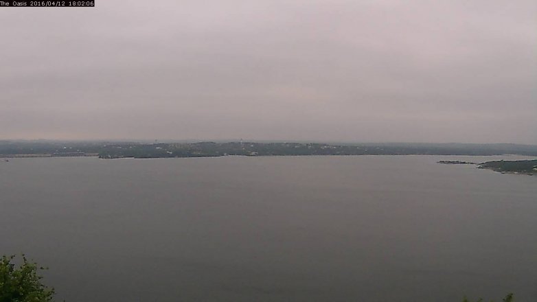 Lake Travis webcam, April 12, 2016 5:10 PM CT