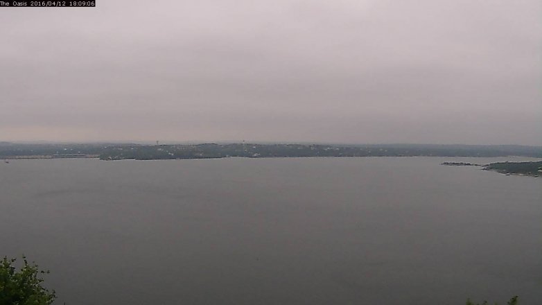 Lake Travis webcam, April 12, 2016 5:15 PM CT