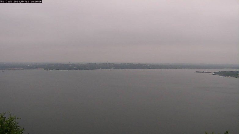 Lake Travis webcam, April 12, 2016 5:35 PM CT