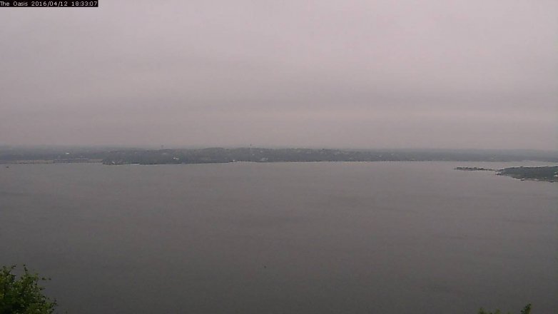 Lake Travis webcam, April 12, 2016 5:40 PM CT
